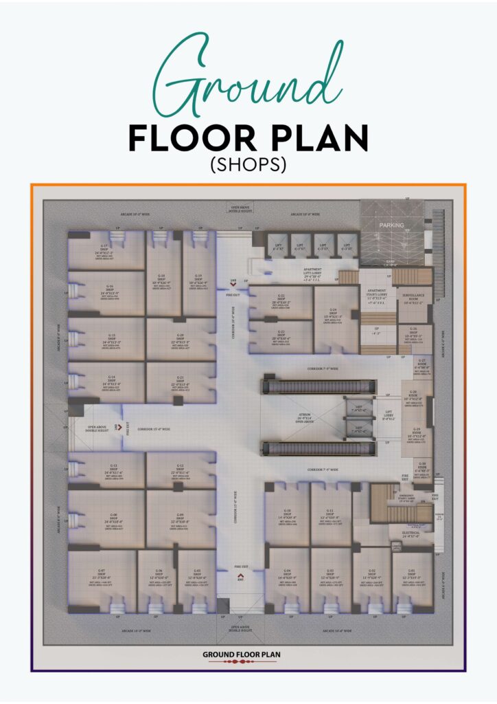 Bahria Sky 2 ground floor commercial layout plan